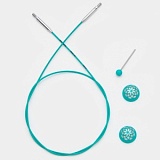 Тросик для съемных спиц Mindful, длина около 35 (60)см, заглушки 2шт, ключик, KnitPro, 36613