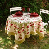 *  Скатерть "Cherry red-green" 180*270см, Mas d'Ousvan, 25.50.270