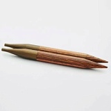 Спицы съемные укороченные "Ginger" 10мм/10см, ламинированная береза, коричневый, KnitPro, 31234
